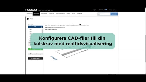 Kulskruv CAD-konfigurator
